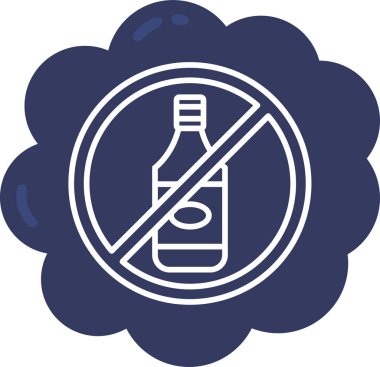 İçki yok. Vektör illüstrasyonu