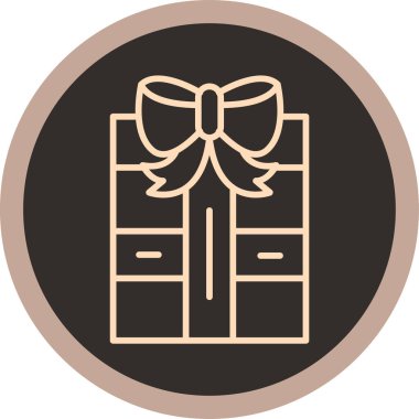 Bir hediye kutusunun vektör illüstrasyonu