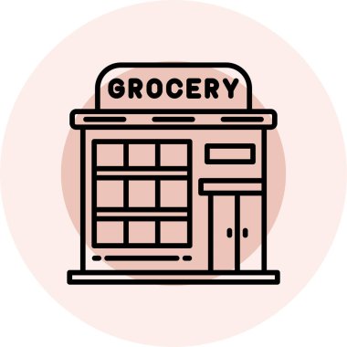 dükkan simgesi, vektör illüstrasyonu