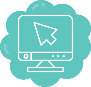 Bilgisayar simgesi. vektör illüstrasyonu