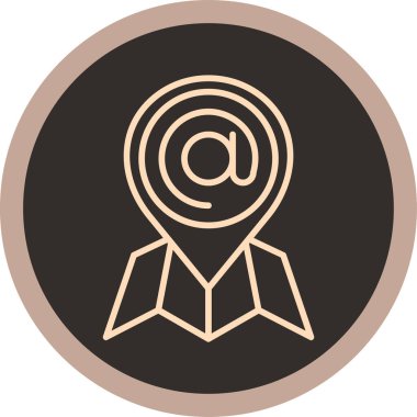 Moda biçimi izole edilmiş arkaplanda e- posta simgesi