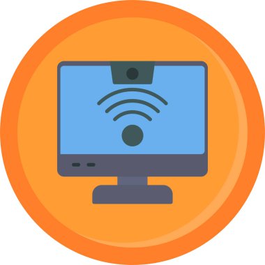 Kablosuz. Web simgesi basit illüstrasyon