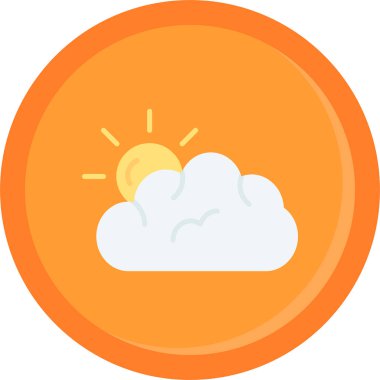 bulut hava durumu web simgesi basit tasarım