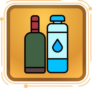 Moda tarzında izole edilmiş sabun simgesi şişesi