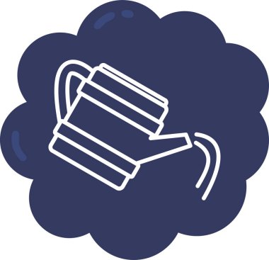 Mavi kupa simgesinin vektör illüstrasyonu