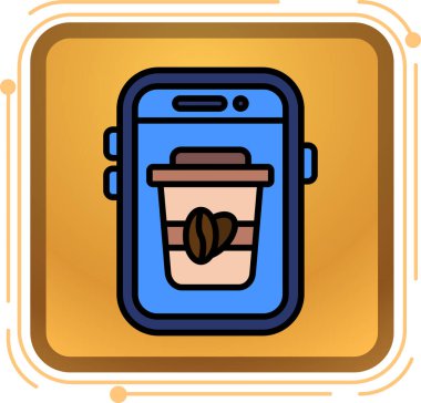 kahve fincanı simgesi vektörü