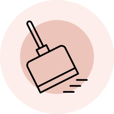 Temizlik fırçası. Basit illüstrasyon