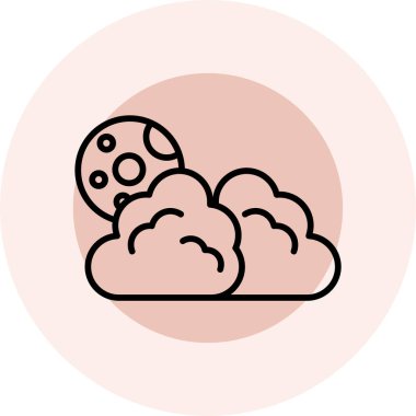 Bulut simgesinin vektör illüstrasyonu