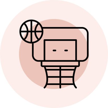 Basketbol ikonunun vektör illüstrasyonu