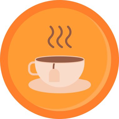 kahve fincanı simgesi, vektör illüstrasyonu