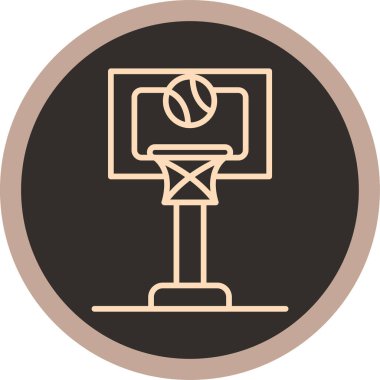 Basketbol ikonu vektör illüstrasyonu