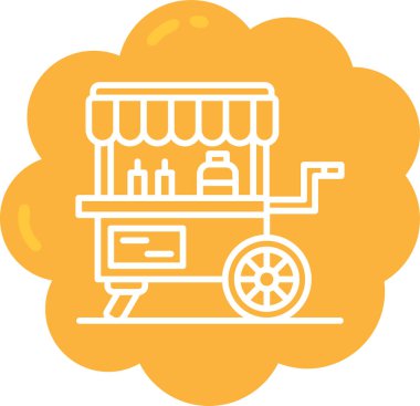 Yemek. Web simgesi basit illüstrasyon