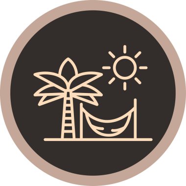 Palmiye ağacı. Basit resimleme