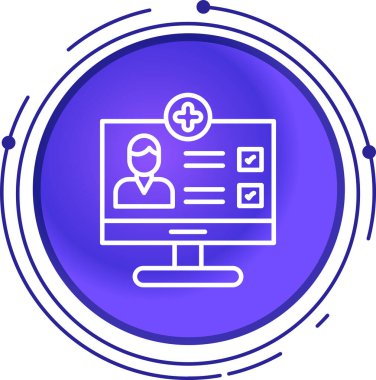 Tıbbi rapor ikonu. Basit resimleme