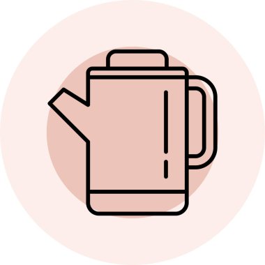 Çaydanlık. Web simgesi basit illüstrasyon