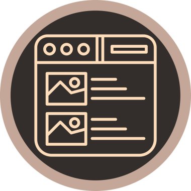 tarayıcı simgesi vektör illüstrasyonu