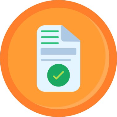 Belge. Web simgesi basit illüstrasyon