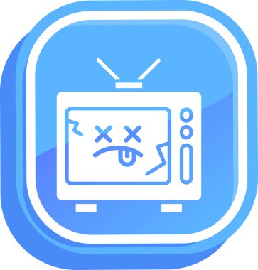 TV simgesi vektör illüstrasyonu