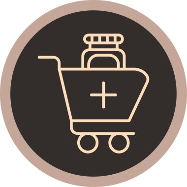 Alışveriş arabası simgesinin vektör çizimi