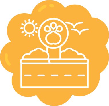 Şirin bir çizgi film simgesinin vektör çizimi