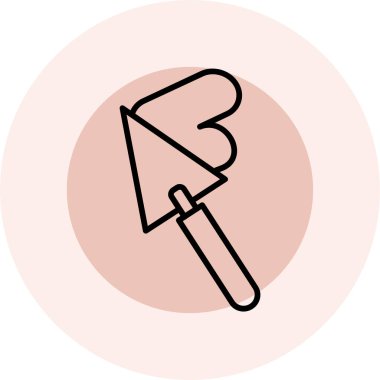 kürek simgesi vektör illüstrasyonu