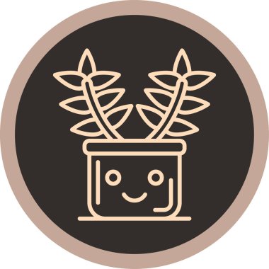 Saksı. Web simgesi basit illüstrasyon