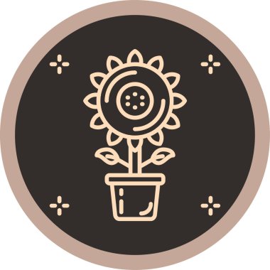 Vektör Çiçeği Simgesi illüstrasyonu