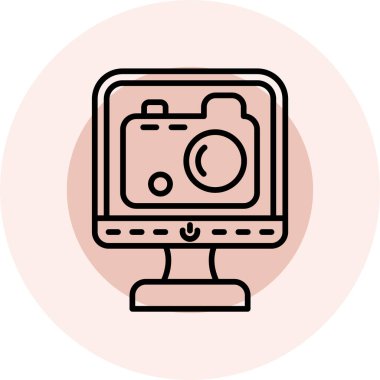 Kamera. Web simgesi basit tasarım