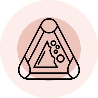 Bir dağ simgesinin vektör illüstrasyonu