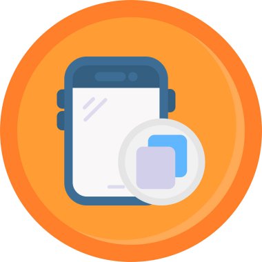 Cep telefonu. Web simgesi basit illüstrasyon