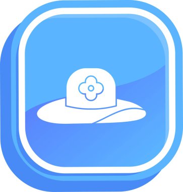 Şapka. Web simgesi basit tasarım