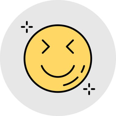 Moda düz biçimli vektör emoji simgesi