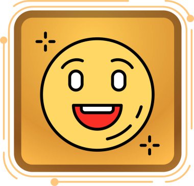 Gülümseme simgesi, çizgi film tarzı