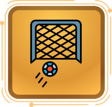 Bir top simgesinin vektör illüstrasyonu