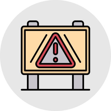 uyarı işareti simgesi, vektör illüstrasyonu