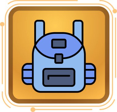 Bir robotun karikatür simgesinin vektör çizimi