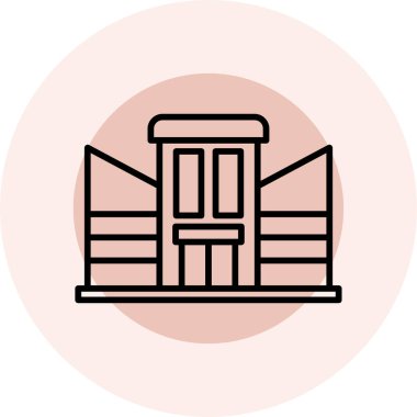 Modern yapı simgesinin vektör illüstrasyonu