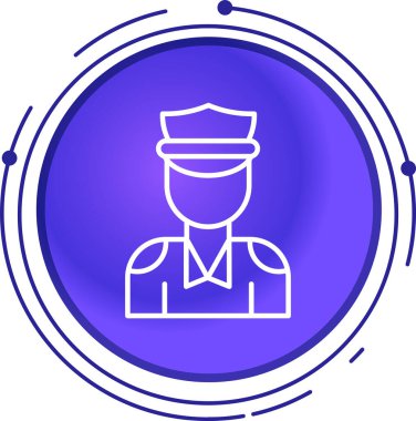 Memur simgesi, vektör illüstrasyonu basit tasarım