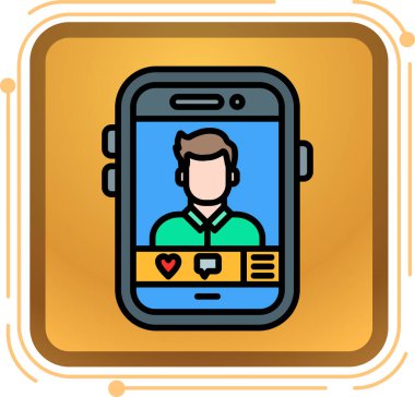 mobil uygulama simgesi, vektör illüstrasyonu