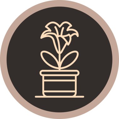 Bitki. Web simgesi basit illüstrasyon