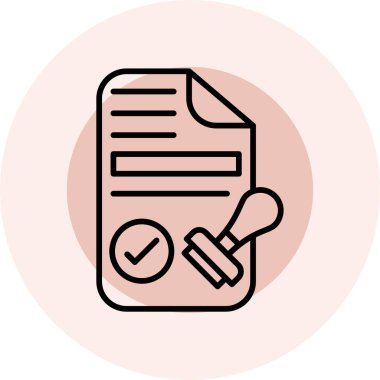 Bir belge simgesinin vektör illüstrasyonu