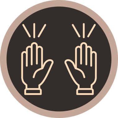 Eller simge vektör illüstrasyonu