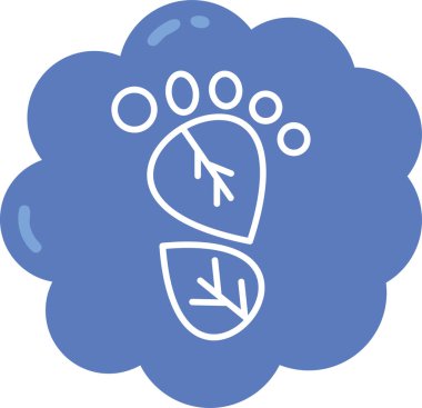 Kalbi olan bir ayakkabının mavi ikonunun vektör çizimi