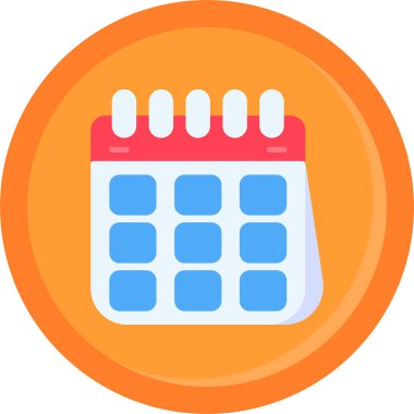 Takvim. Web simgesi basit illüstrasyon