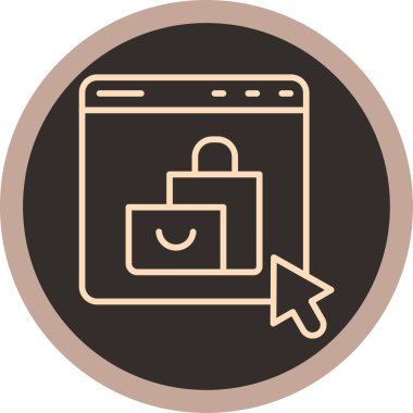 Basit tasarım vektörü illüstrasyonunun web simgesi