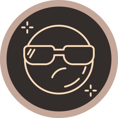 Bir adamın şirin çizgi film ikonunun vektör çizimi