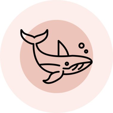 balina simgesi, modern illüstrasyon