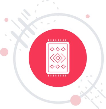 Beyaz arkaplanda kablosuz ağ sembolü simgesi olan beyaz çizgi akıllı saat. Uzaktan kumanda. Kırmızı daire rastgele noktalar. vektör