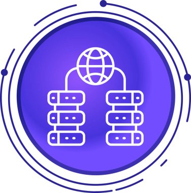 şebeke. Web simgesi basit illüstrasyon