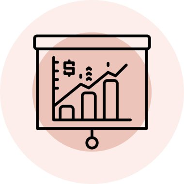 Bir iş grafiği simgesinin vektör çizimi